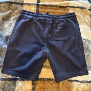 Men's Members Mark Soft Fleece Sweat Shorts Dark Blue Size Medium.